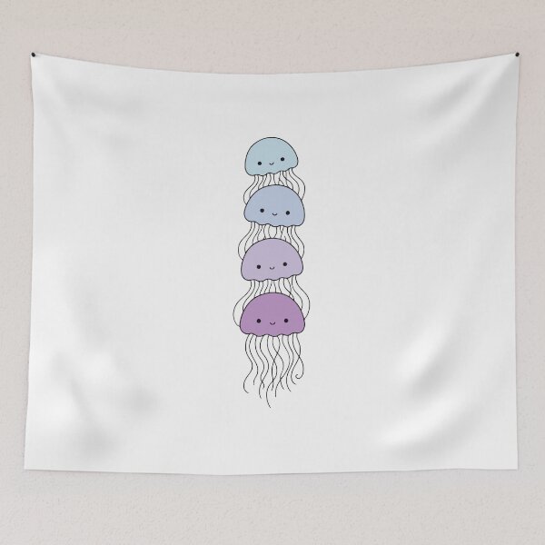 Item preview, Kawaii Jellyfish Stack – Cute Pastel Ocean Collection designed and sold by AliveStyle.