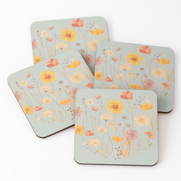 Item preview, Autumn Vintage Wildflowers (duotone) designed and sold by 247DesignStudio.