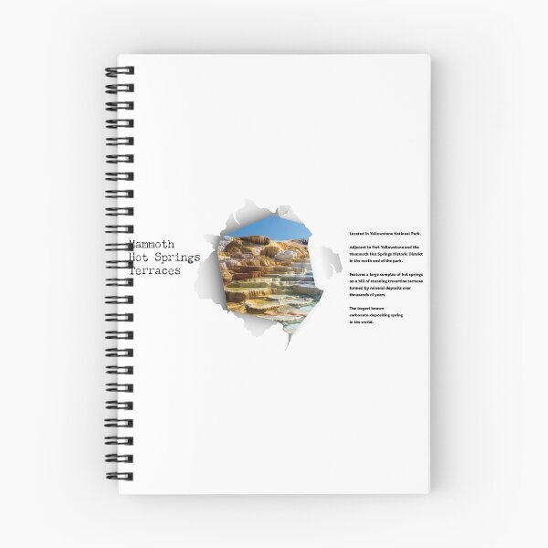 Item preview, Mammoth Hot Springs Torn Paper Infographic designed and sold by SmyrnaBuffalo.