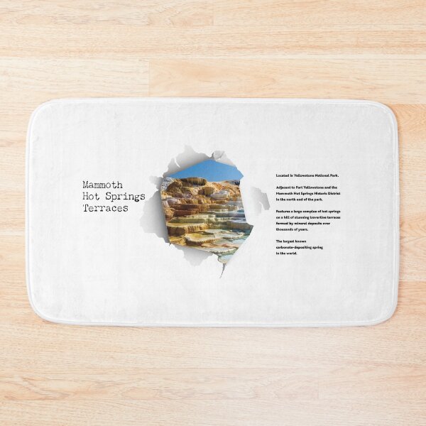 Item preview, Mammoth Hot Springs Torn Paper Infographic designed and sold by SmyrnaBuffalo.