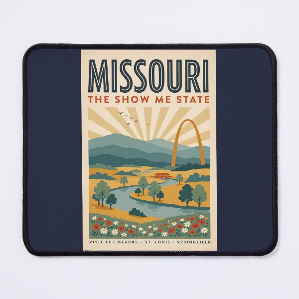 Item preview, Missouri Gateway Arch Illustration Travel Art Vintage designed and sold by KrisSidDesigns.