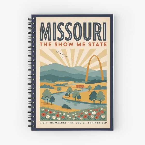 Item preview, Missouri Gateway Arch Illustration Travel Art Vintage designed and sold by KrisSidDesigns.