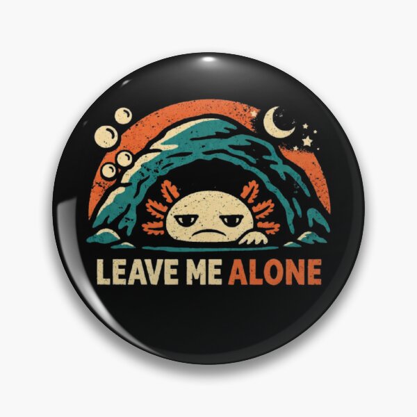Item preview, Leave Me Alone – Moody Axolotl Retro Illustration designed and sold by Dogandesighn.