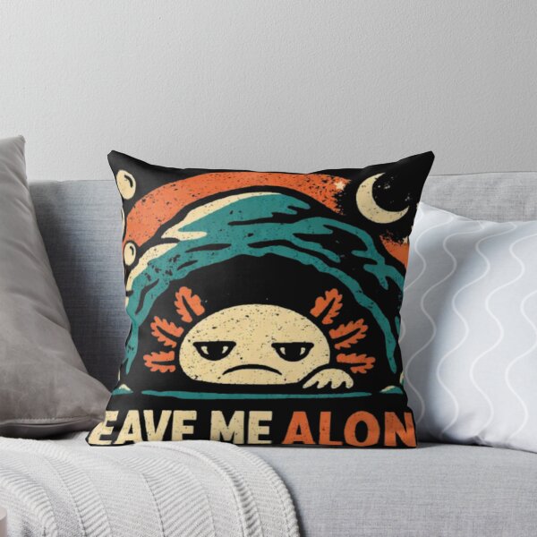 Item preview, Leave Me Alone – Moody Axolotl Retro Illustration designed and sold by Dogandesighn.