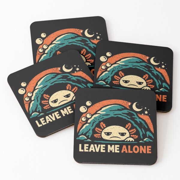 Item preview, Leave Me Alone – Moody Axolotl Retro Illustration designed and sold by Dogandesighn.