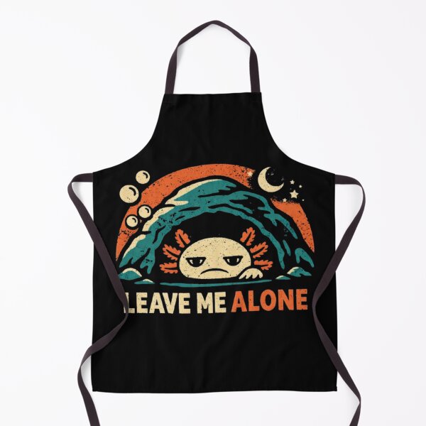 Item preview, Leave Me Alone – Moody Axolotl Retro Illustration designed and sold by Dogandesighn.