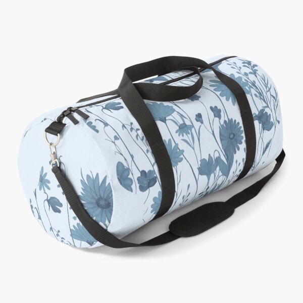 Item preview, Vintage Wildflowers (circular - denim duotone) designed and sold by 247DesignStudio.