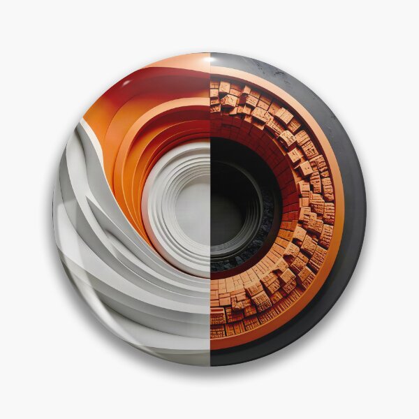 Item preview, Terracotta Clay and Slate Geometric Spiral designed and sold by Vicky Brago-Mitchell®.