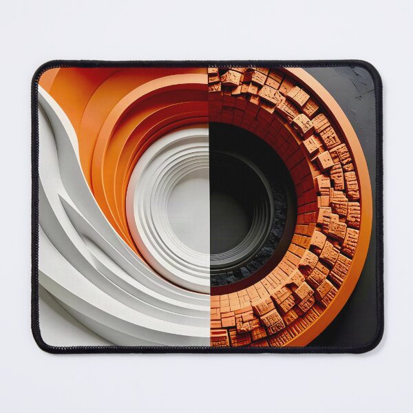 Item preview, Terracotta Clay and Slate Geometric Spiral designed and sold by Vicky Brago-Mitchell®.