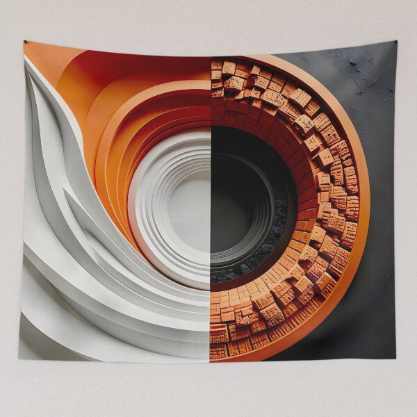 Item preview, Terracotta Clay and Slate Geometric Spiral designed and sold by Vicky Brago-Mitchell®.