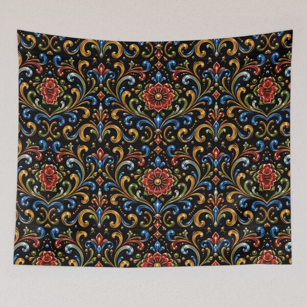 Item preview, Pattern of Flowers and Scrolls – Argentine Port Art designed and sold by Esencia Argentina.