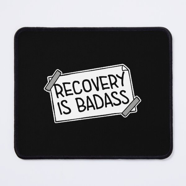 Item preview, Recovery Is Badass Strong Recovery Motivation Logo designed and sold by shirt-o-mat.