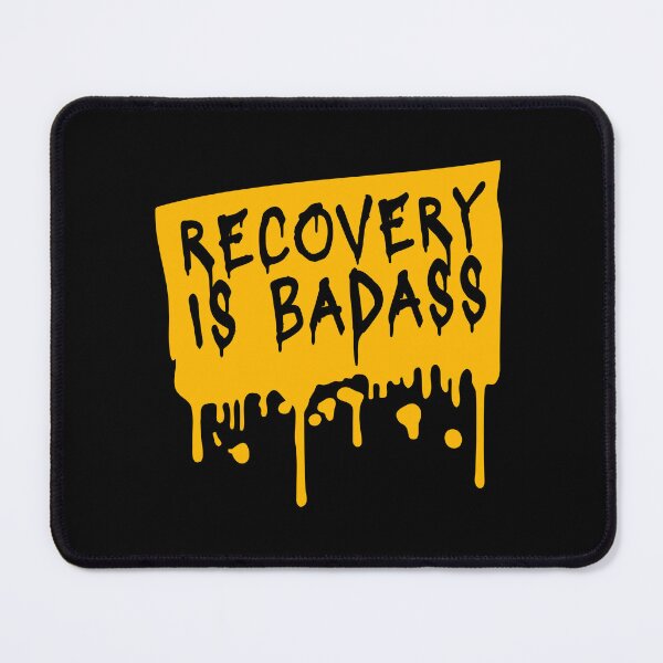 Item preview, Recovery Is Badass Strong Recovery Motivation Logo designed and sold by shirt-o-mat.