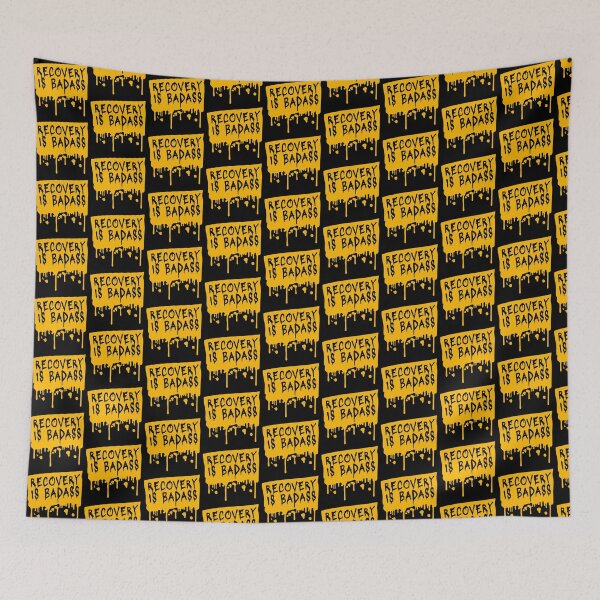Item preview, Recovery Is Badass Strong Recovery Motivation Logo designed and sold by shirt-o-mat.