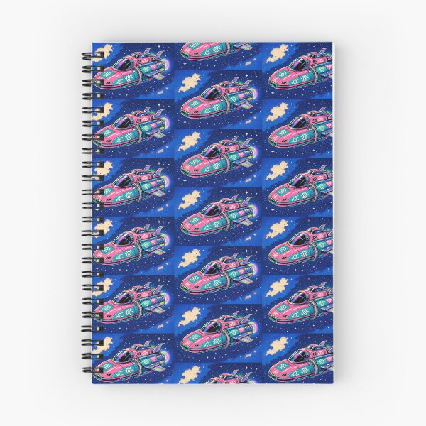Item preview, Neon Spaceship – Retro Futuristic Cosmic Illustration designed and sold by Dogandesighn.