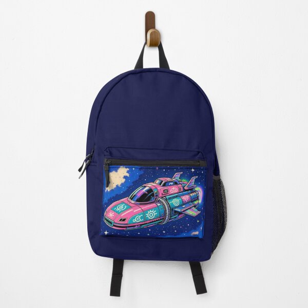 Item preview, Neon Spaceship – Retro Futuristic Cosmic Illustration designed and sold by Dogandesighn.