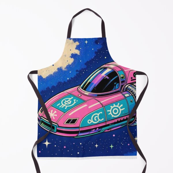 Item preview, Neon Spaceship – Retro Futuristic Cosmic Illustration designed and sold by Dogandesighn.