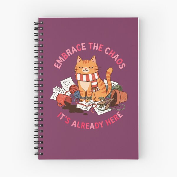 Item preview, Orange Cat Energy Embrace The Chaos Vector Art For Cat Lovers designed and sold by roarsomethings.