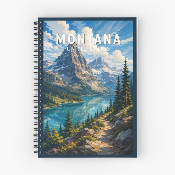 Item preview, Montana Illustration Travel Art Vintage designed and sold by KrisSidDesigns.