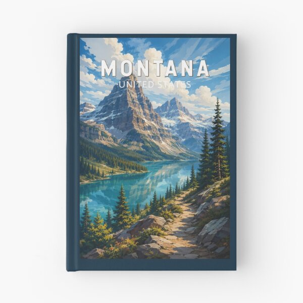 Item preview, Montana Illustration Travel Art Vintage designed and sold by KrisSidDesigns.