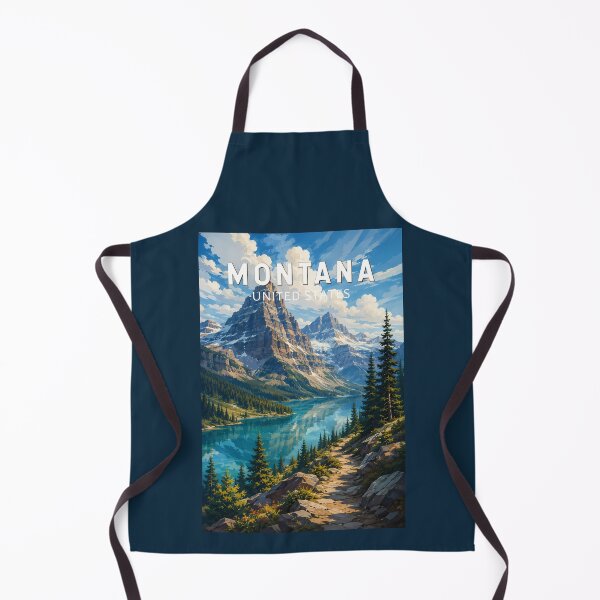 Item preview, Montana Illustration Travel Art Vintage designed and sold by KrisSidDesigns.