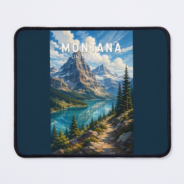 Item preview, Montana Illustration Travel Art Vintage designed and sold by KrisSidDesigns.