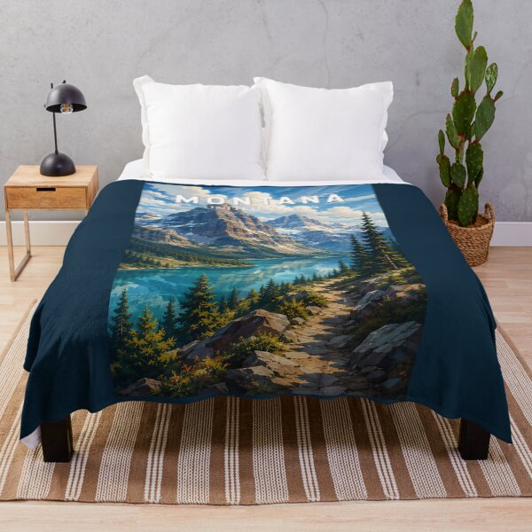 Item preview, Montana Illustration Travel Art Vintage designed and sold by KrisSidDesigns.