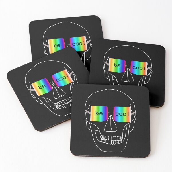 Item preview, Be Cool Rainbow Sunglasses Skull Line Art designed and sold by laxmanrajart.