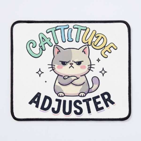 Item preview, Cattitude Adjuster - Funny Grumpy Cat Quote designed and sold by PrintforDesign.
