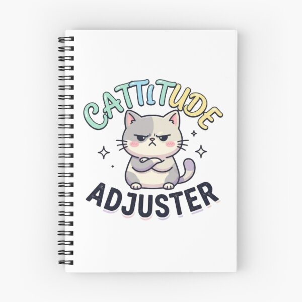 Item preview, Cattitude Adjuster - Funny Grumpy Cat Quote designed and sold by PrintforDesign.