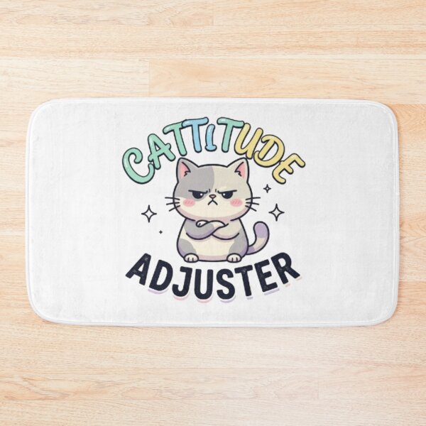 Item preview, Cattitude Adjuster - Funny Grumpy Cat Quote designed and sold by PrintforDesign.