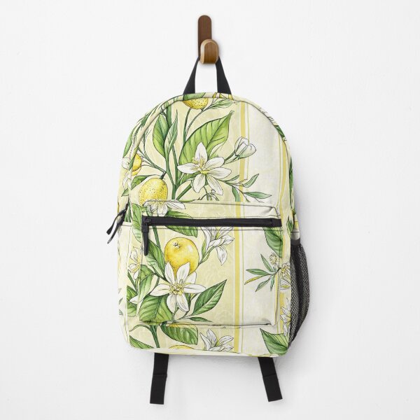Item preview, Vintage Lemon Blossom Stripe Pattern designed and sold by Storybook Botanica.