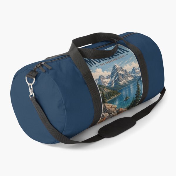 Item preview, Montana Mountains Illustration Travel Art Vintage designed and sold by KrisSidDesigns.