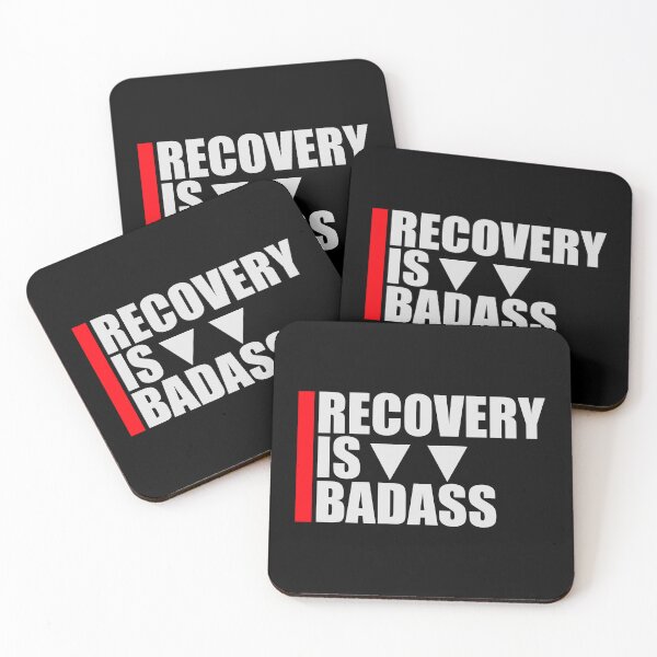 Item preview, Recovery Is Badass Strong Recovery Motivation Logo designed and sold by shirt-o-mat.
