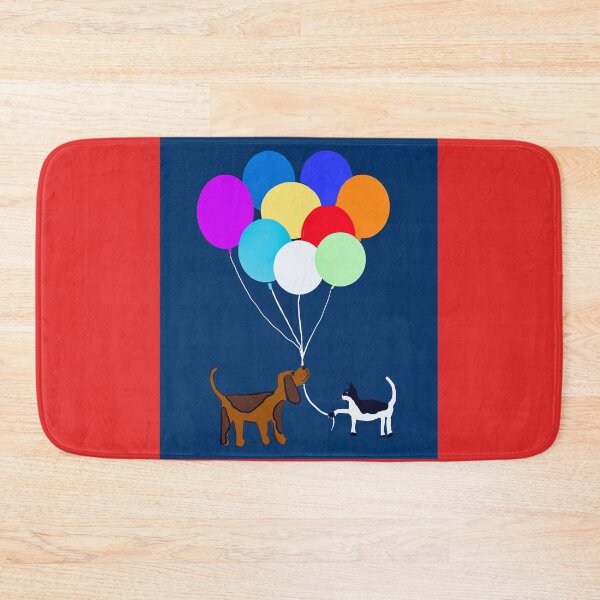 Item preview, Dog and Cat with Balloons designed and sold by Elaine M Hayward .