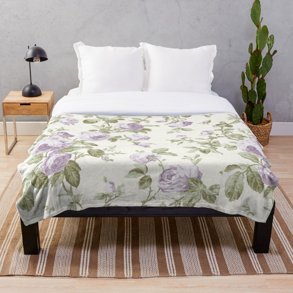 Shabby Chic Lila Purpur Rose Vintage Blumen Wandbehang Von Purecreations Redbubble