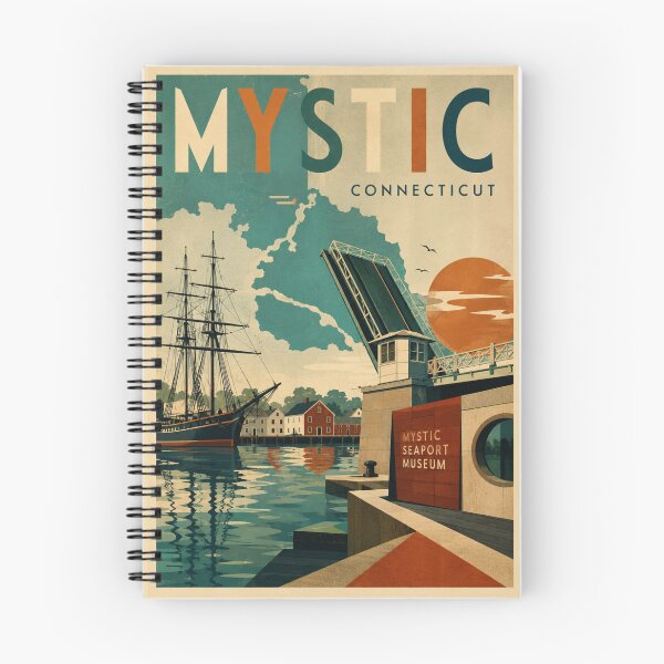 Item preview, Mystic Connecticut Vintage Travel Poster designed and sold by Eclipse 3699.