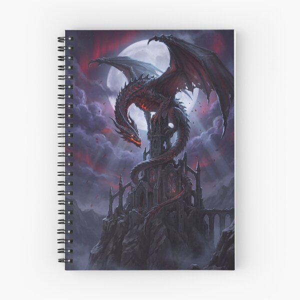 Item preview, Obsidian Dragon Gothic Castle Dark Fantasy Art designed and sold by SnazzifyDigital.