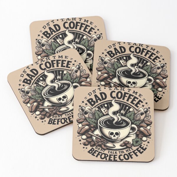 Item preview, Grumpy Skull – Don't Talk to Me Before Coffee designed and sold by RKWSHOP.