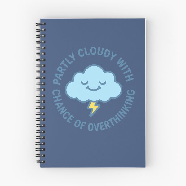 Item preview, Funny Overthinking Quote Cute Kawaii Cloud For Anxious Introverts designed and sold by roarsomethings.