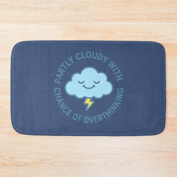 Item preview, Funny Overthinking Quote Cute Kawaii Cloud For Anxious Introverts designed and sold by roarsomethings.