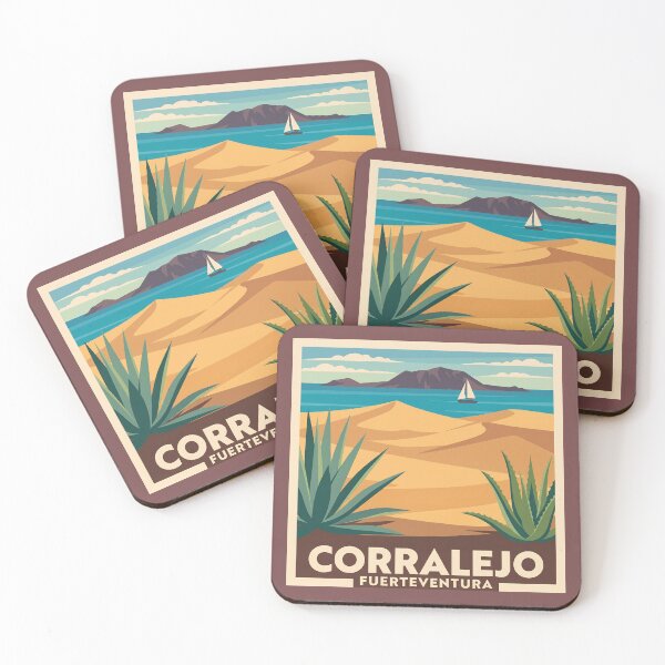 Item preview, Corralejo Fuerteventura Retro Travel Poster designed and sold by MavtM.