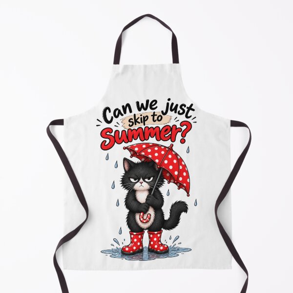 Item preview, Can We Just Skip to Summer? – Grumpy Cat in Rainy Weather designed and sold by LittleGinnyArt.