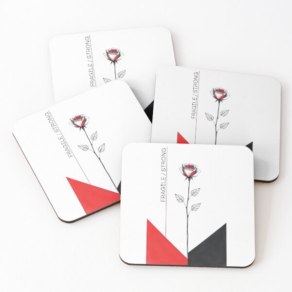 Item preview, Minimalist Geometric Rose Fragile Strong Art designed and sold by SPG.