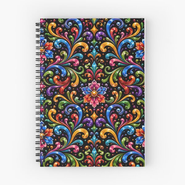 Item preview, Pattern of Flowers and Bright Scrolls – Argentine Fileteado designed and sold by Esencia Argentina.