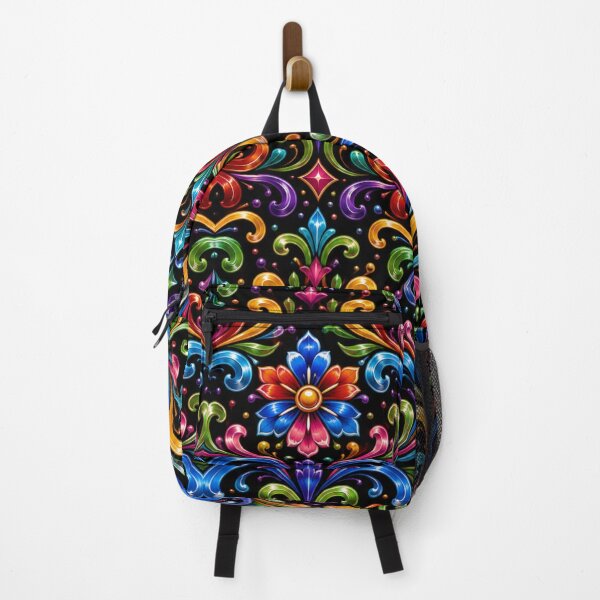 Item preview, Pattern of Flowers and Bright Scrolls – Argentine Fileteado designed and sold by Esencia Argentina.