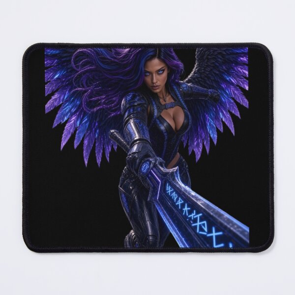 Item preview, Cyber Witch Queen - Ultramarine Neon Sci-Fi Armor Girl designed and sold by EvolutionMerch.