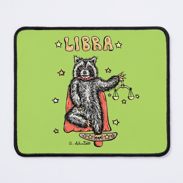 Item preview, Libra Scale Raccoon Balance Astrology Funny Original Art Illustration designed and sold by Intergalactic Unicorn: Art by Anna Schmidt.