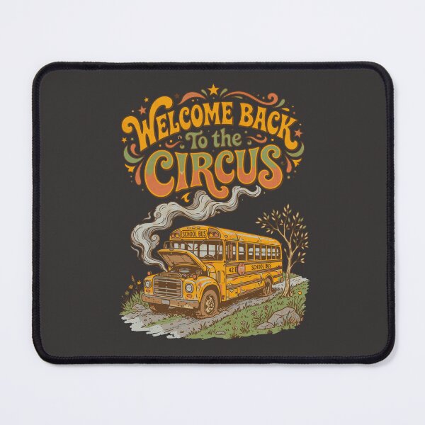 Item preview, Broken school bus, teachers, groovy retro aesthetic - Dark Colors Edition designed and sold by Shyla Marsare.