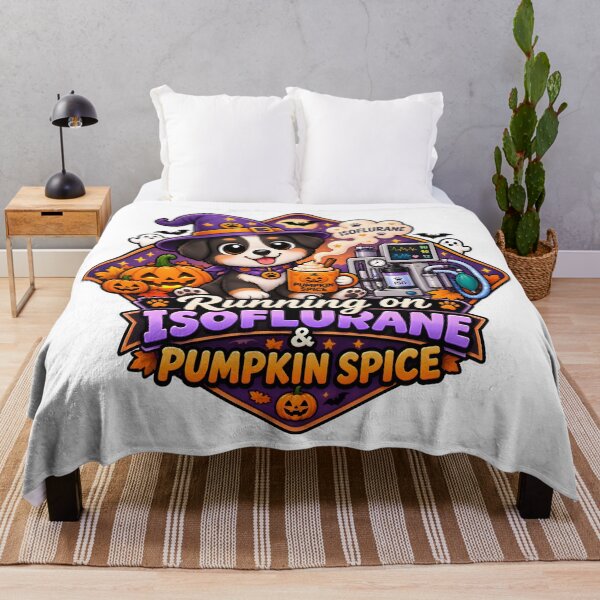 Item preview, Running on Isoflurane & Pumpkin Spice – Veterinary Anesthesia Halloween designed and sold by Bettybee00.
